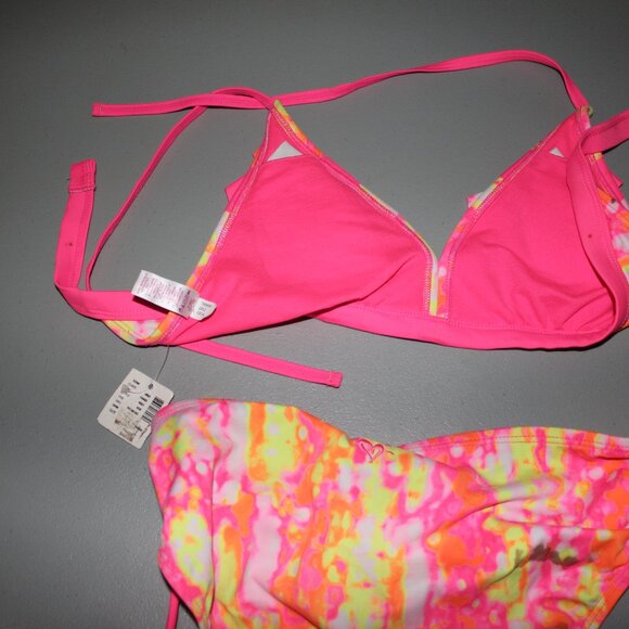 Multi Color 2 Pcs justice Bikini Swimsuit Size 18 New - Picture 6 of 7